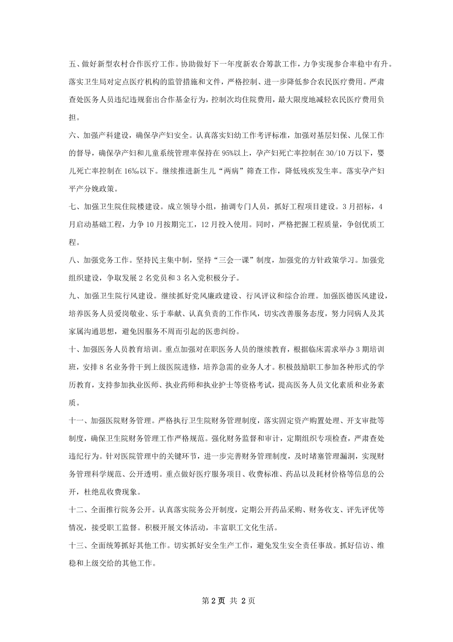 卫生院工作计划.docx_第2页