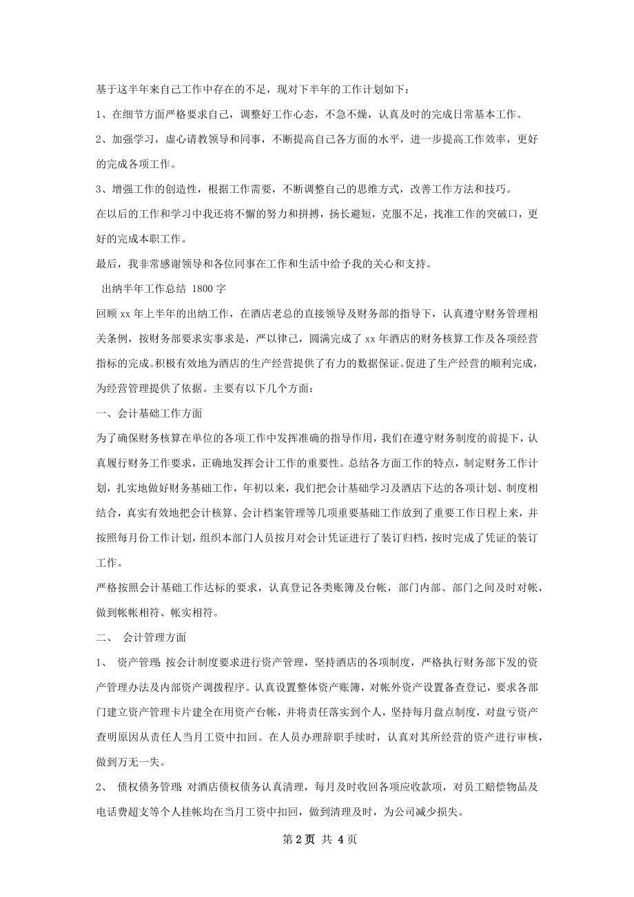 出纳半年工作总结如何写.docx_第2页