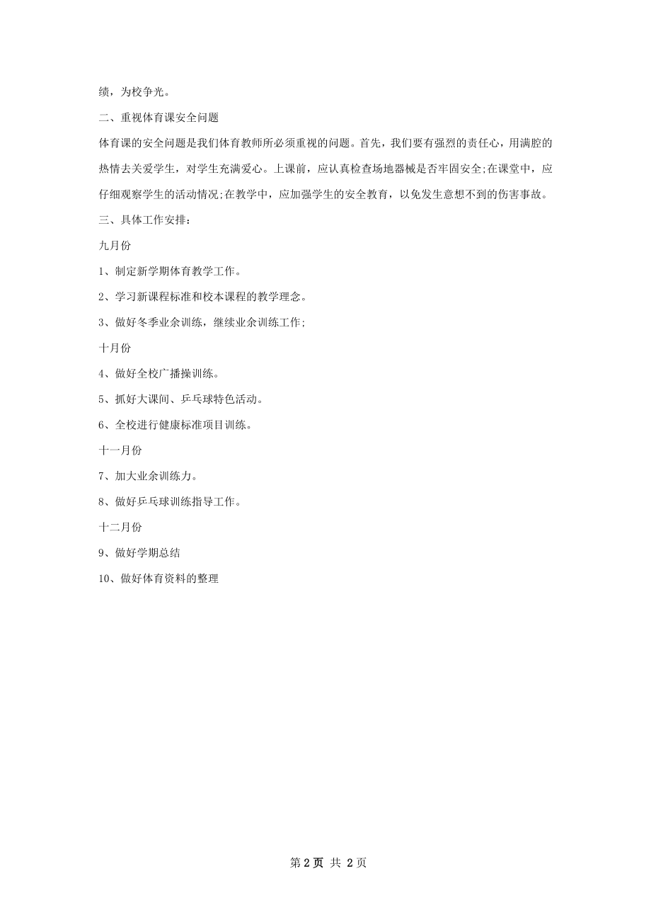 下半年小学体育教师个人工作计划.docx_第2页