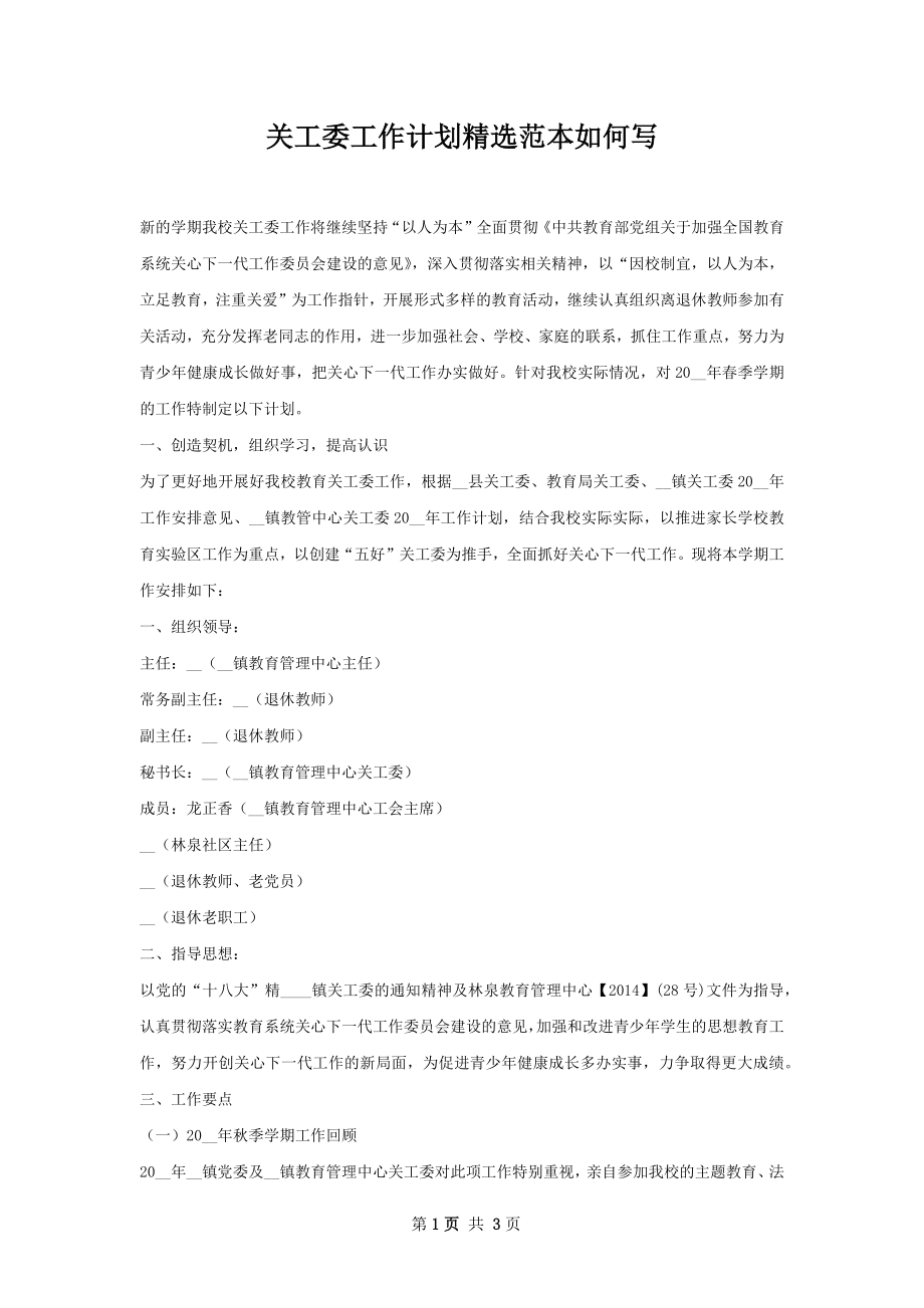 关工委工作计划精选范本如何写.docx_第1页