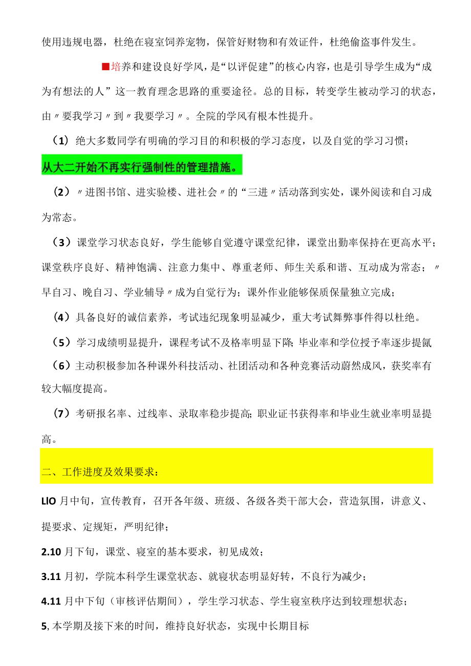 XX学院学风建设方案.docx_第2页