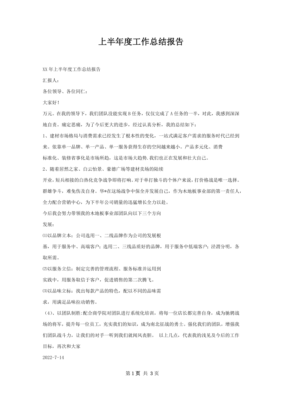 上半年度工作总结报告.docx_第1页