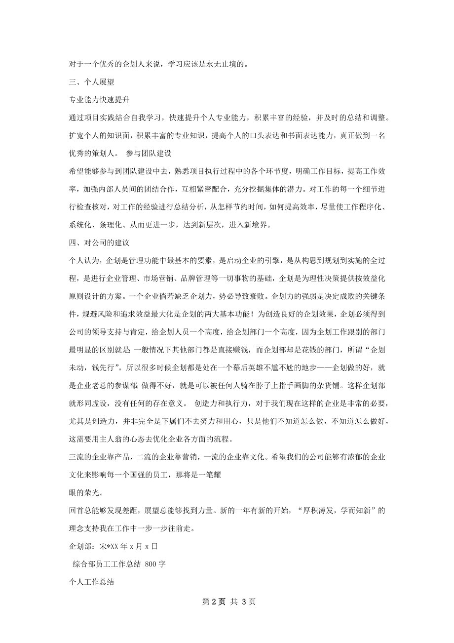 企划部员工工作总结.docx_第2页