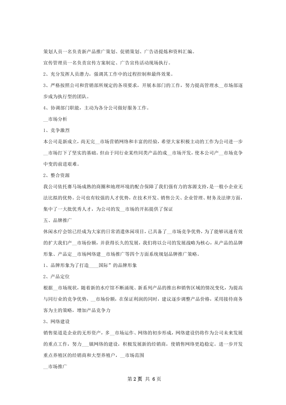 市场部销售工作计划书.docx_第2页