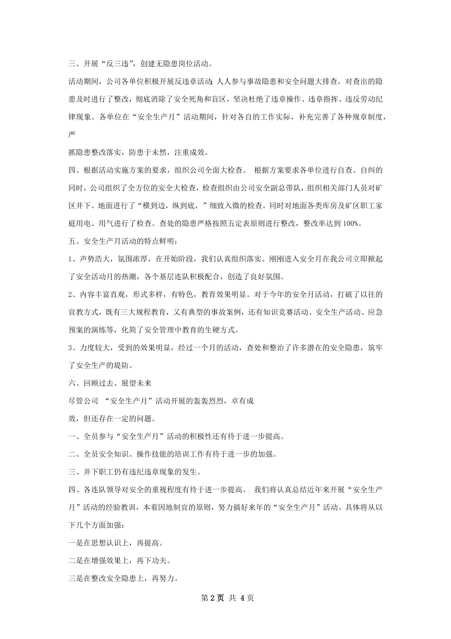 上级领导检查安全生活动总结汇报.docx_第2页