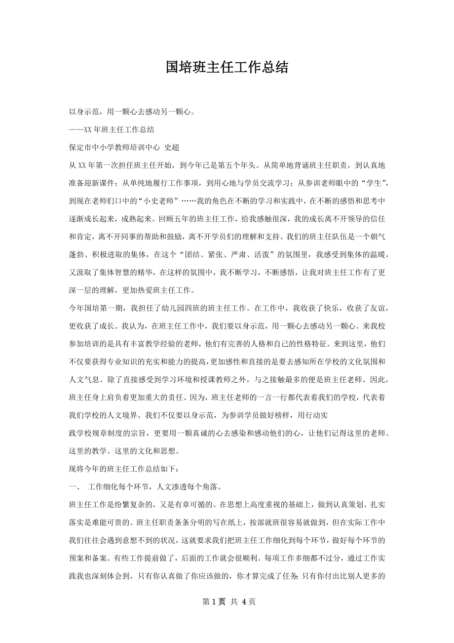 国培班主任工作总结.docx_第1页