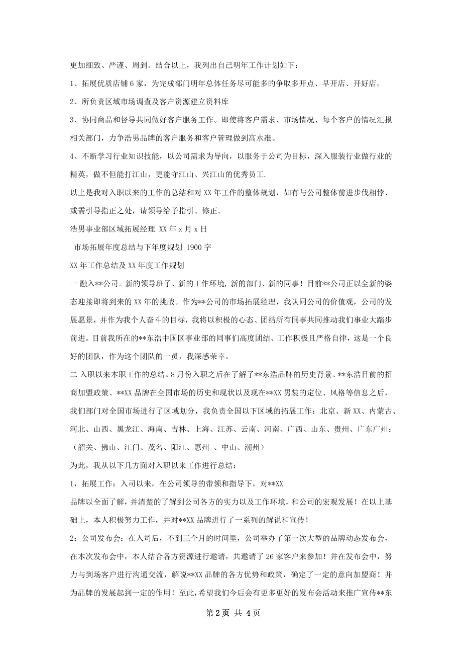 市场拓展年度总结与下年度规划.docx_第2页