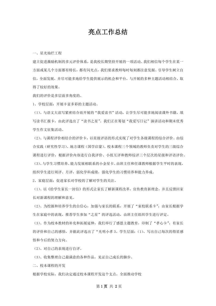 亮点工作总结.docx_第1页