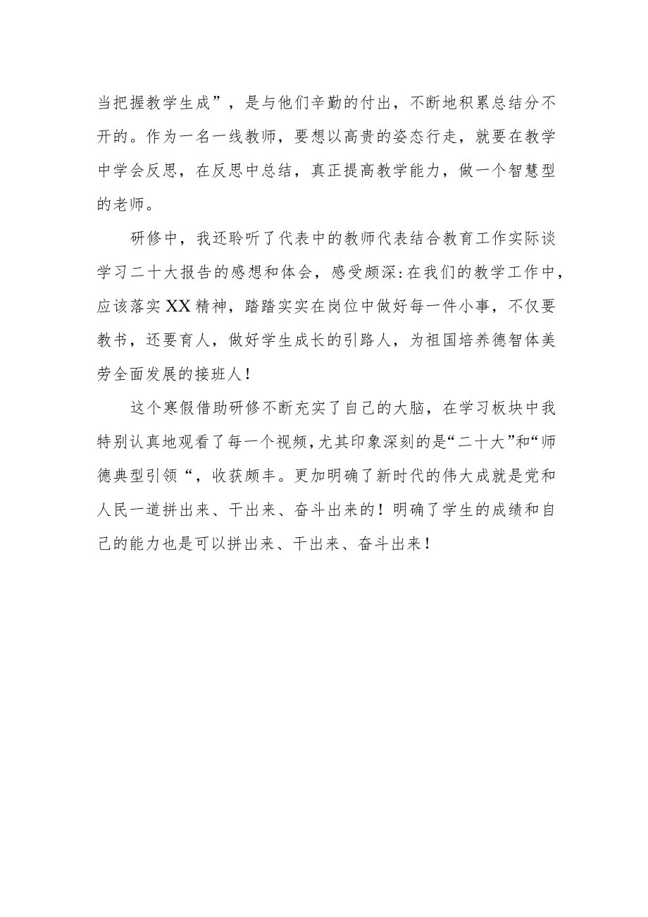 中小学教师学习2023年寒假网络研修心得体会范文模板.docx_第2页