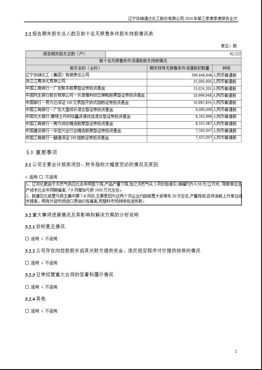 辽通化工：第三季度报告全文.ppt_第2页