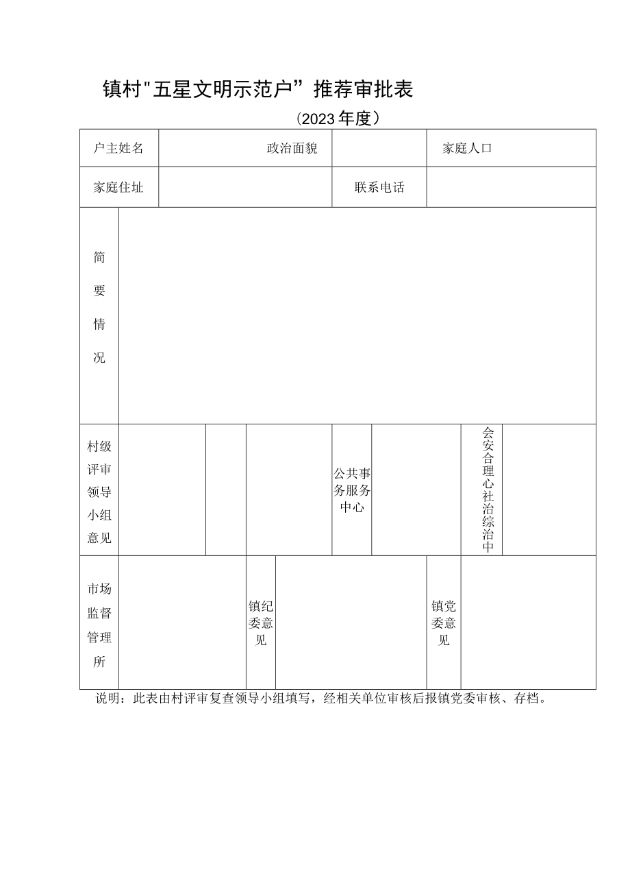 “五星文明示范户”推荐审批表.docx_第1页