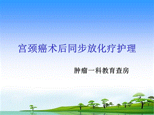 宫颈癌术后同步化疗护理查房.ppt