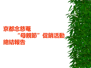 省广京都念慈庵母亲节促销活动总结报告.ppt