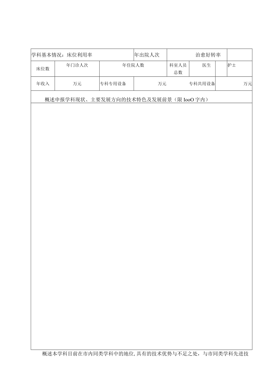 市妇幼保健院医学重点学科申报书.docx_第2页