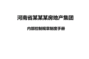 河南省某某某房地产集团内部控制规章制度手册.ppt