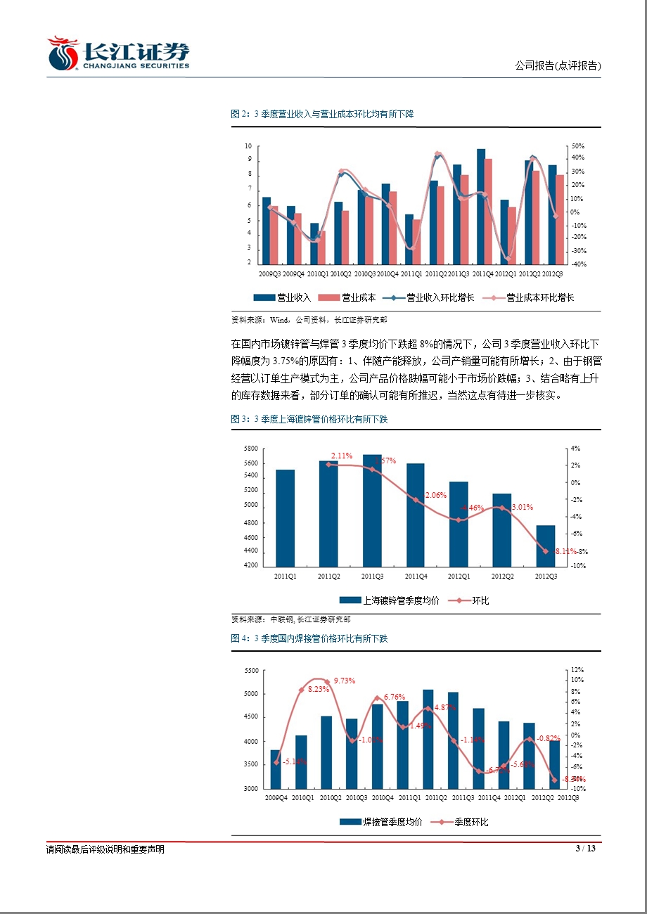 金洲管道(002443)三季报点评：3季度小幅下滑原材料下跌改善效应开始减弱1026.ppt_第3页