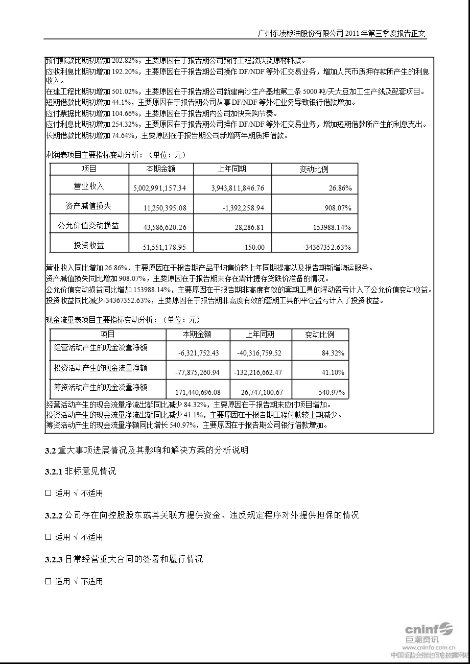 东凌粮油：第三季度报告正文.ppt_第3页