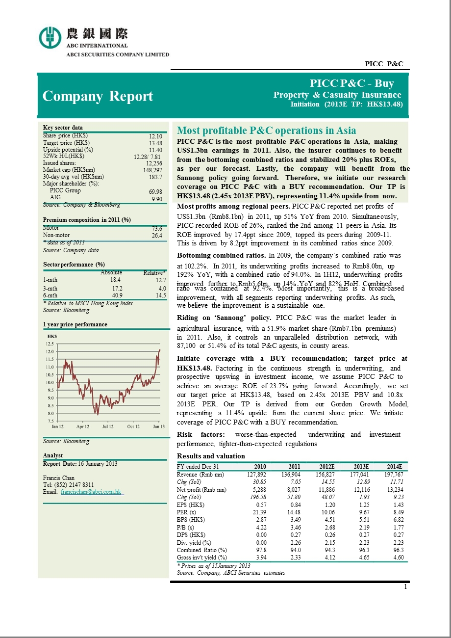 PICCP&C(2328.HK)：MOSTPROFITABLEP&COPERATIONSINASIA0117.ppt_第1页