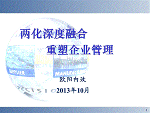 两化深度融合重塑企业管理(培训中心)资料.ppt