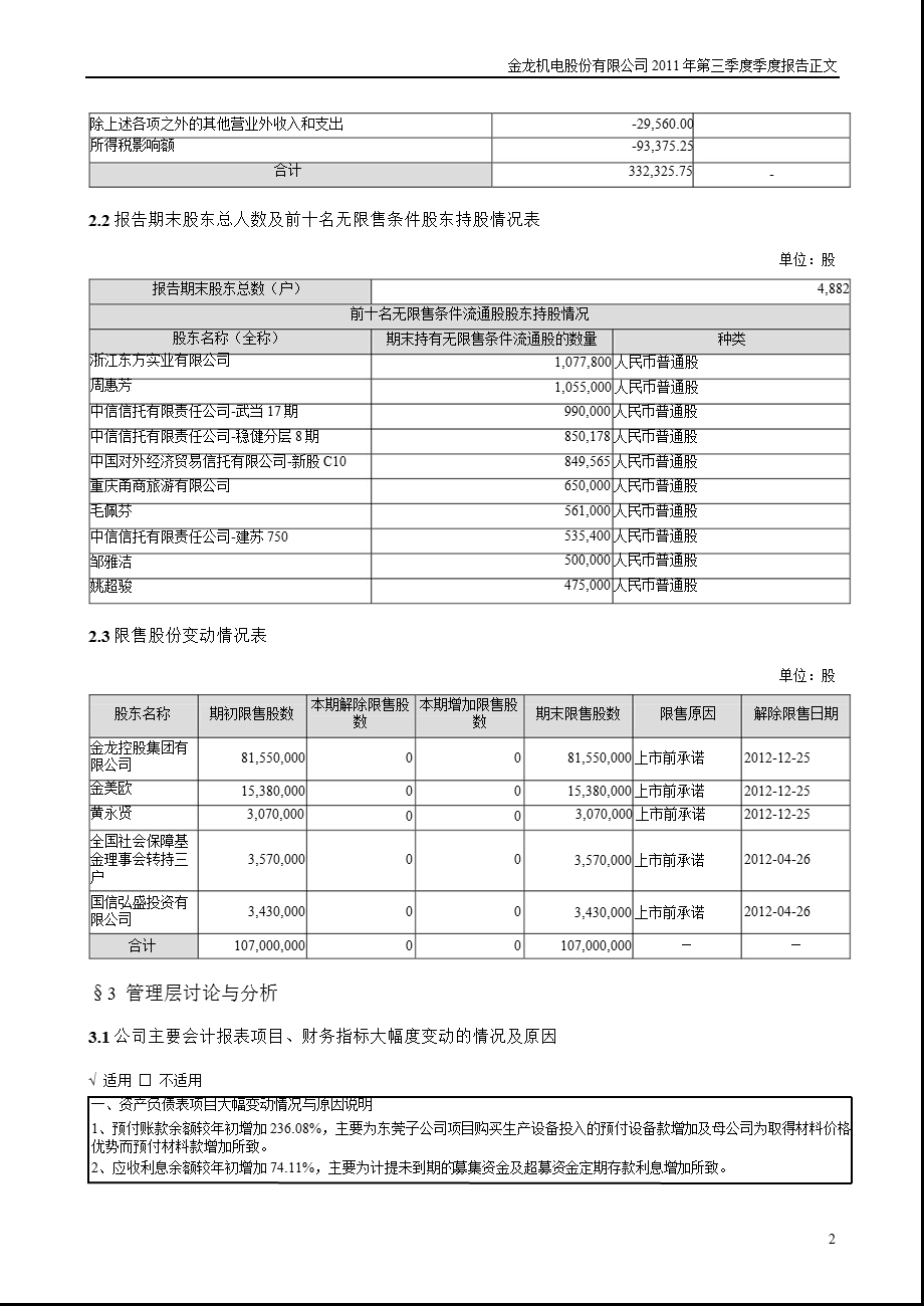 金龙机电：第三季度报告正文.ppt_第2页