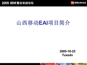 IBM山西移动EAI项目简介.ppt