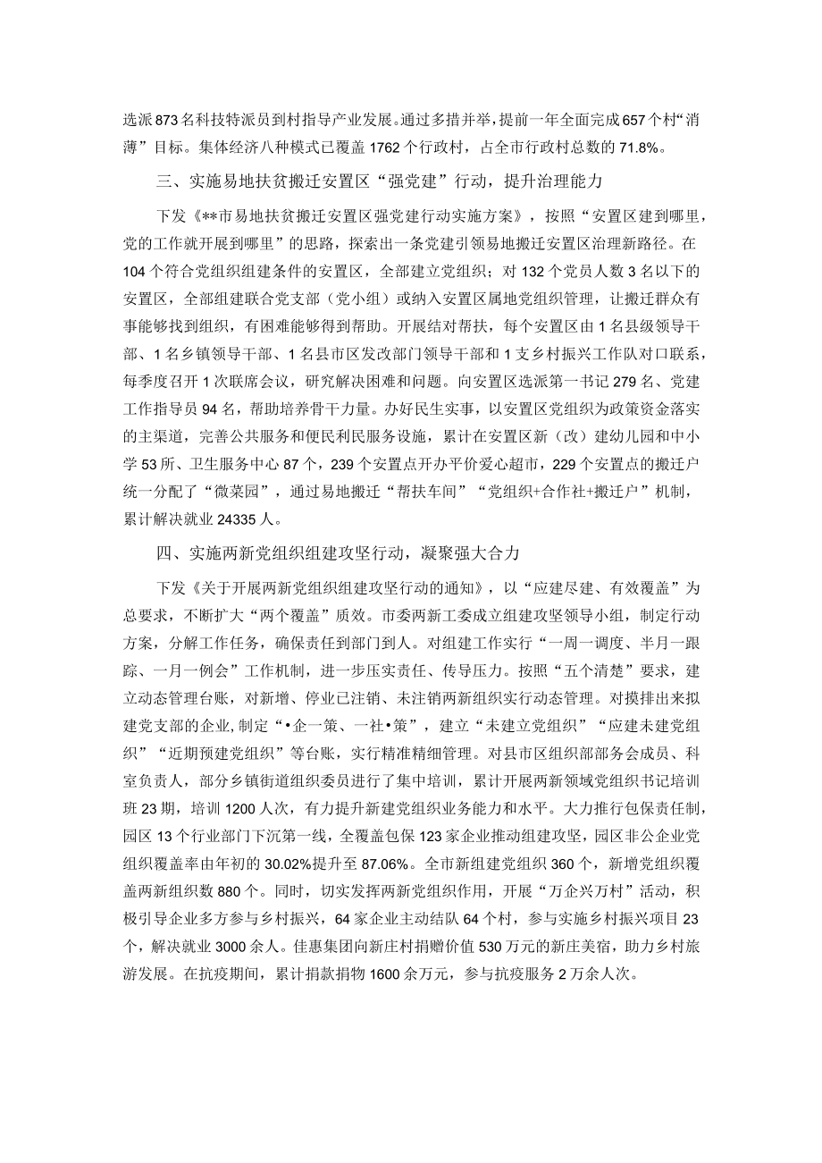 市委党建引领高质量发展工作报告.docx_第2页