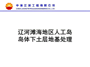 辽河滩海地区人工岛岛体下土层地基处理.ppt