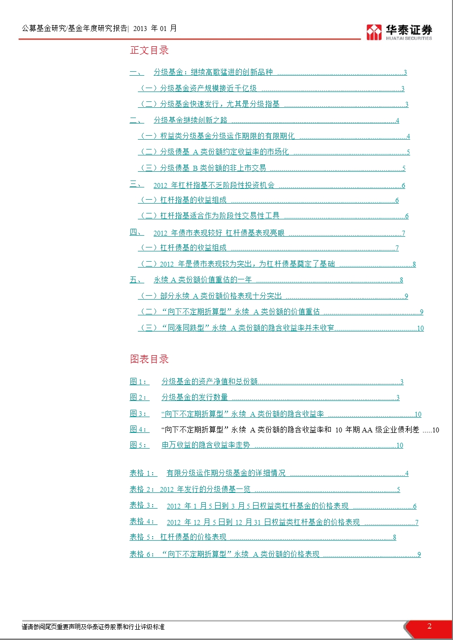 分级基金市场绩效综述：杠杆债基表现亮眼永续A类份额价值重估0110.ppt_第2页