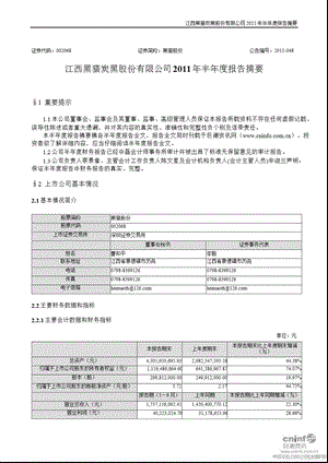 黑猫股份：半报告摘要.ppt