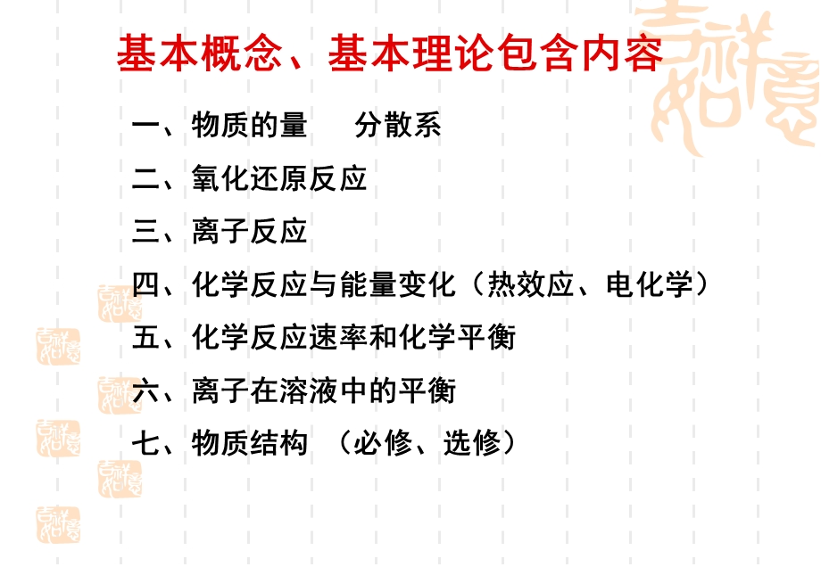 高考化学二轮复习策略：化学基本概念、基本理论.ppt_第2页