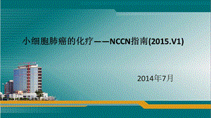 NCCN指南(.V1)：小细胞肺癌的化疗.ppt