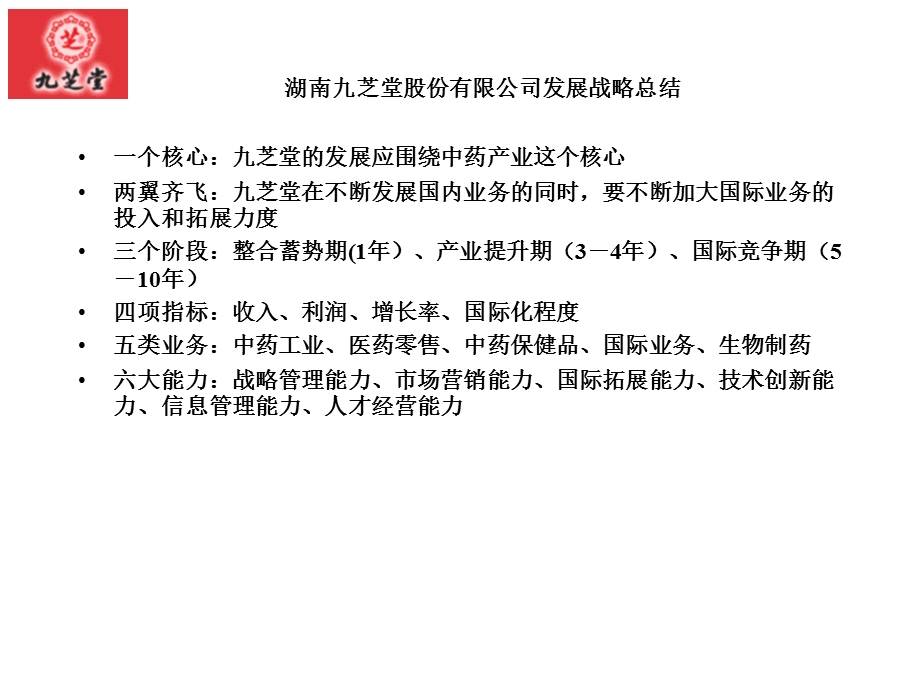 湖南九芝堂股份有限公司战略规划报告.ppt_第2页