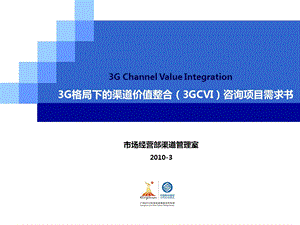 3G格局下的渠道价值整合（3GCVI）咨询项目需求书 V1‘1 c.ppt