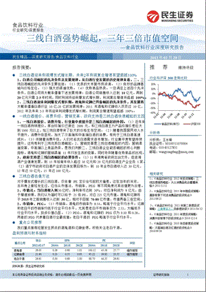 食品饮料行业深度报告：三线白酒强势崛起三三倍市值空间0220.ppt