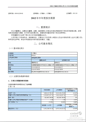 小天鹅Ａ：半报告摘要.ppt