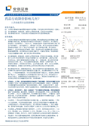 医疗保健：药品行政降价影响几何0809.ppt