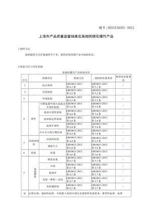 《上海市产品质量监督抽查实施细则烟花爆竹产品（2023版）》.docx