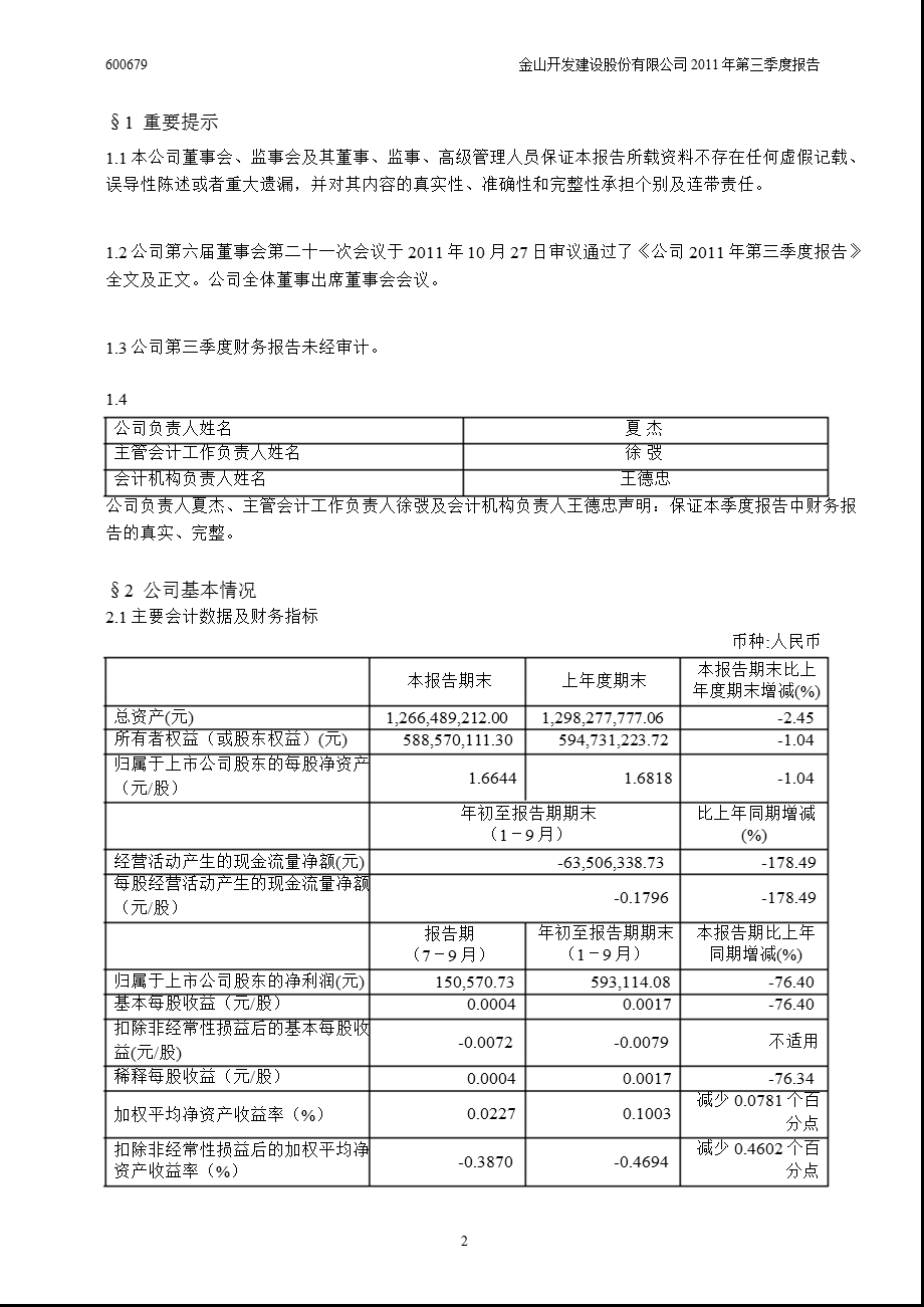 600679金山开发第三季度季报.ppt_第3页