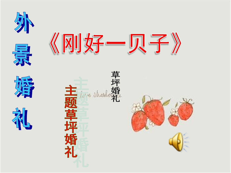 刚好一贝子草坪婚礼策划方案.ppt_第1页