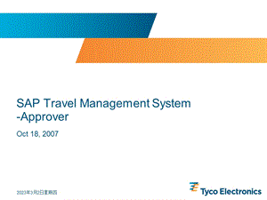 SAP Travel Management SystemApprover.ppt