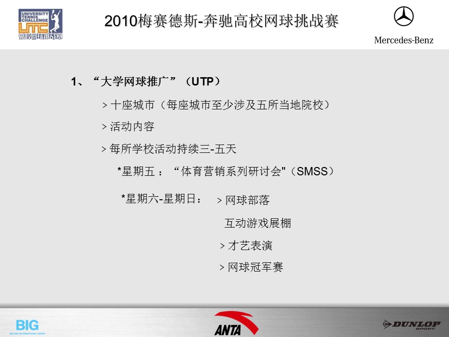 中国国家网球协会网球发展项目梅赛德斯奔驰高校网球推广活动方案.ppt_第3页