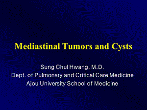 Mediastinal Tumors and Cysts.ppt