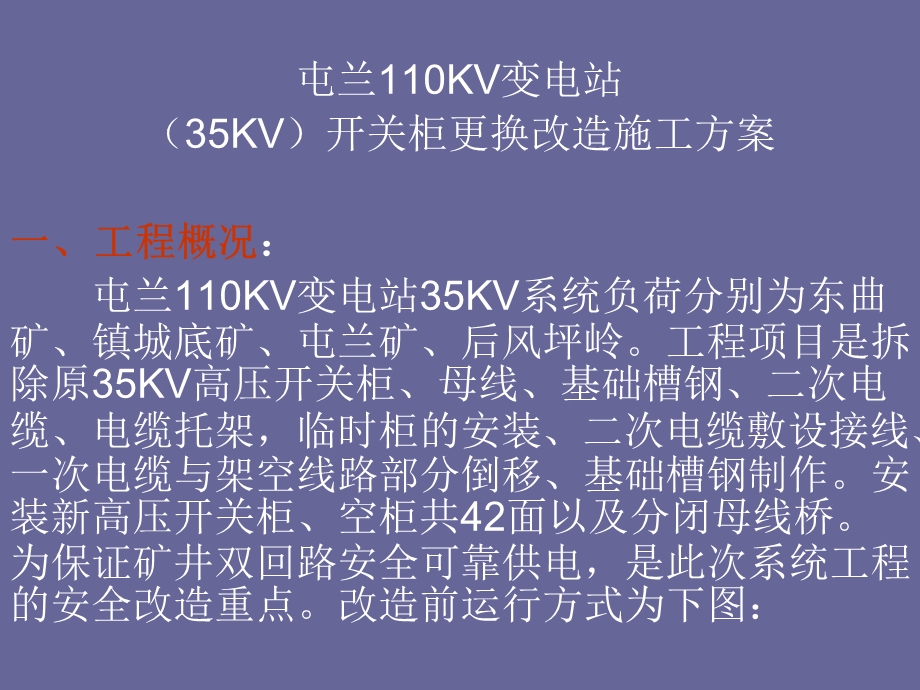 屯兰110KV变电站35KV开关柜更换改造施工方案.ppt_第1页