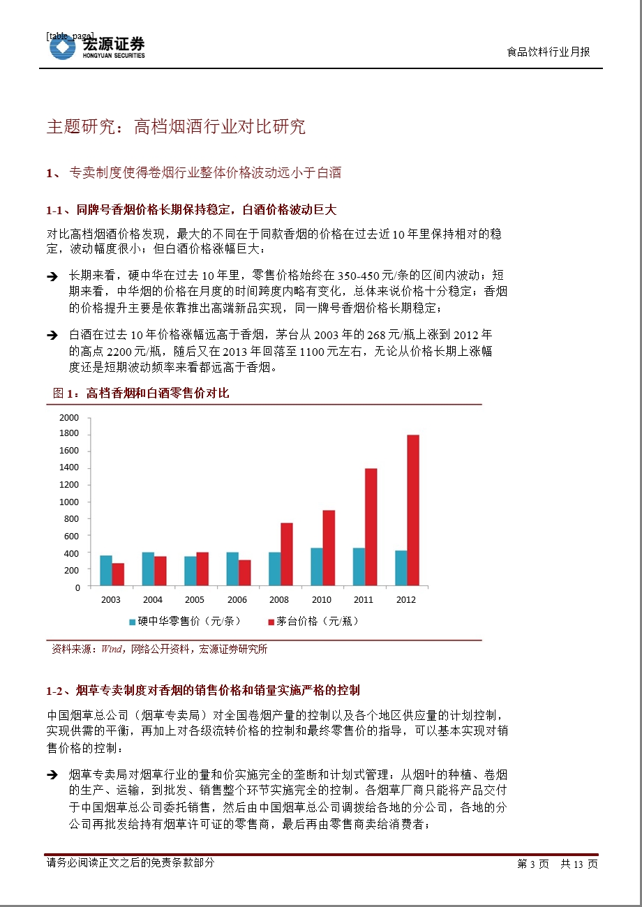 食品饮料行业月报：三月关注业绩有保障的食品和三线酒130302.ppt_第3页