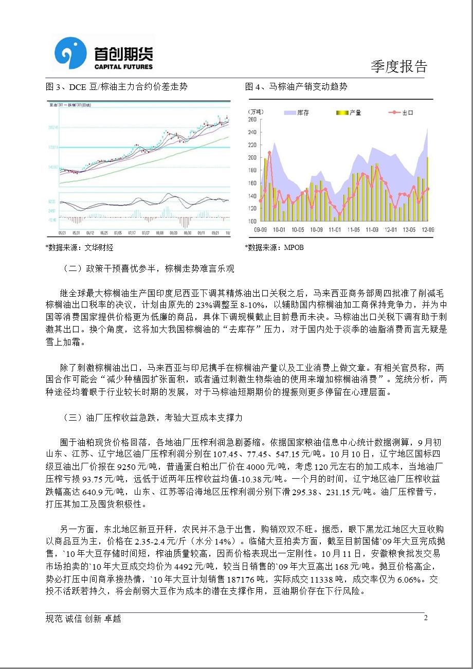 三季度油脂市场回顾及四季度展望：需求驱动乏力油脂区间震荡1029.ppt_第2页