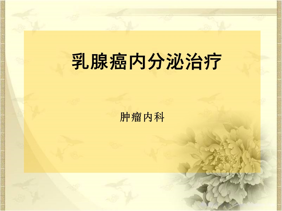 乳腺癌的内分泌治疗().ppt_第1页