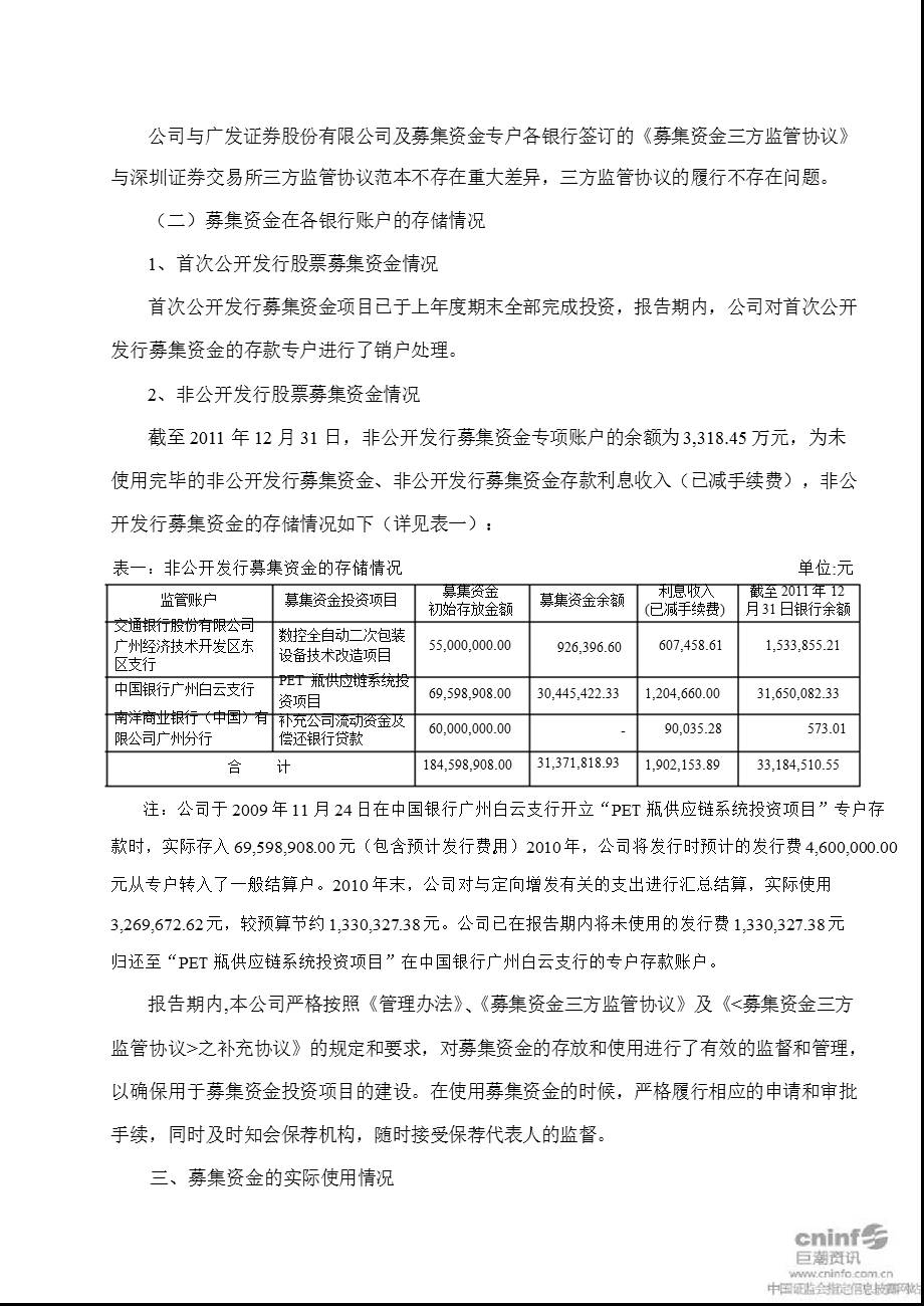 达 意 隆：董事会关于募集资金存放与使用情况的专项报告.ppt_第3页