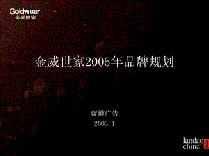 金威世家2005品牌规划.ppt