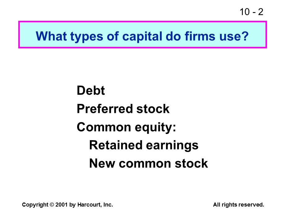 Fundamentals of Financial ManagementCHAPTER 10 The Cost of Capital.ppt_第2页