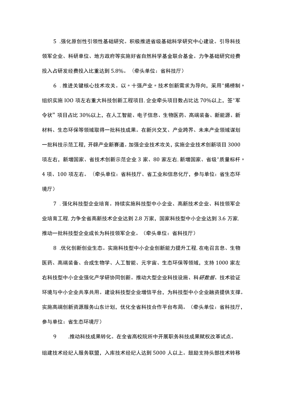 山东省建设绿色低碳高质量发展先行区2023年重点工作任务.docx_第2页